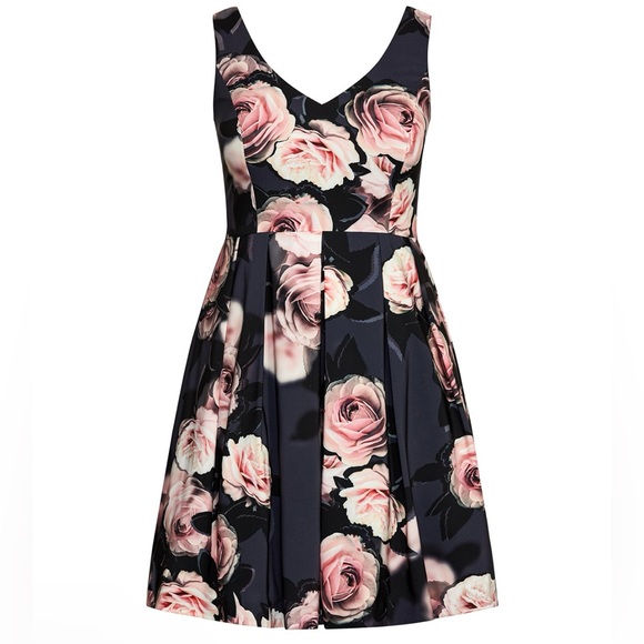 NWT City Chic Floral Dress Size 20W - Picture 2 of 10